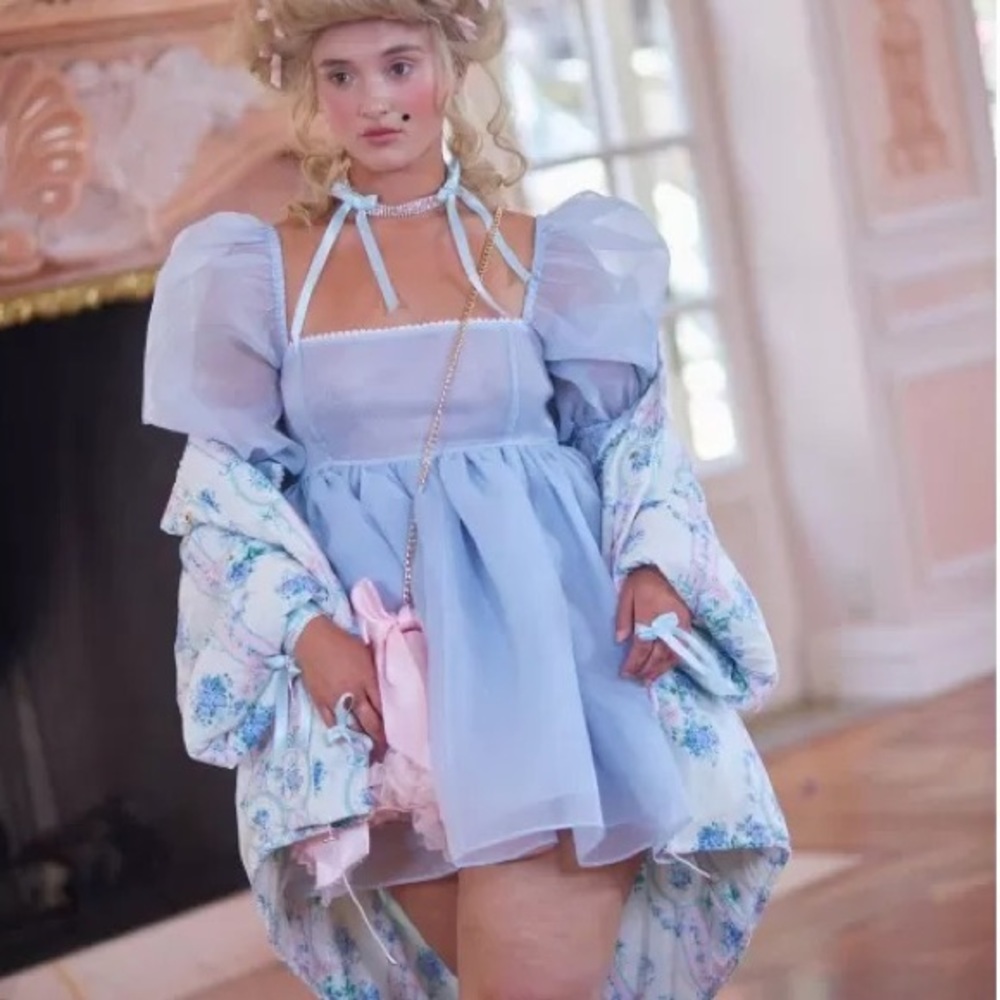 NWT SELKIE BLUE PUFF DRESS